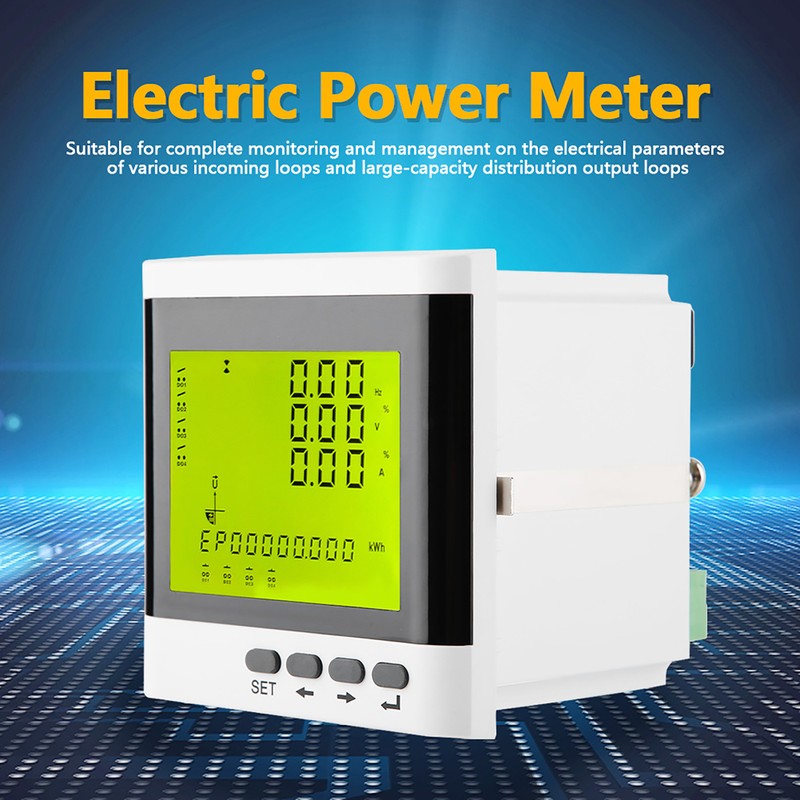 Multi Function Three Phase Programmable Electric Power Meter Digital LED