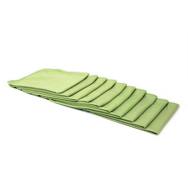 Autofiber Bulk Pack Smooth Glass Microfiber Window, Mirror and Glass Towel - Pack of 10, Green (16 inch x 16 inch)