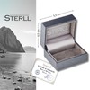 Men's Silver Cufflinks with Matte and Shiny Stripes in 925