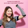 Long Arm Warmers Striped Fingerless Gloves for Women, Black and
