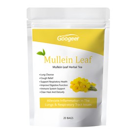 Mullein Tea Bags Pack of 20, Mullein Plant, Dried and Cut, Pure Coniglein Flowers Leaf, for Preparing Mullein Tea and Herbal Tea, Table Runner Made of Felt