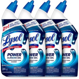 Lysol Power Toilet Bowl Cleaner Gel, For Cleaning and Disinfecting, Stain Removal, 24oz - Size: 24 Fl Oz (Pack of 1)