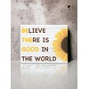JennyGems Sunflower Theme Wooden Sign: Believe in the Good, Be