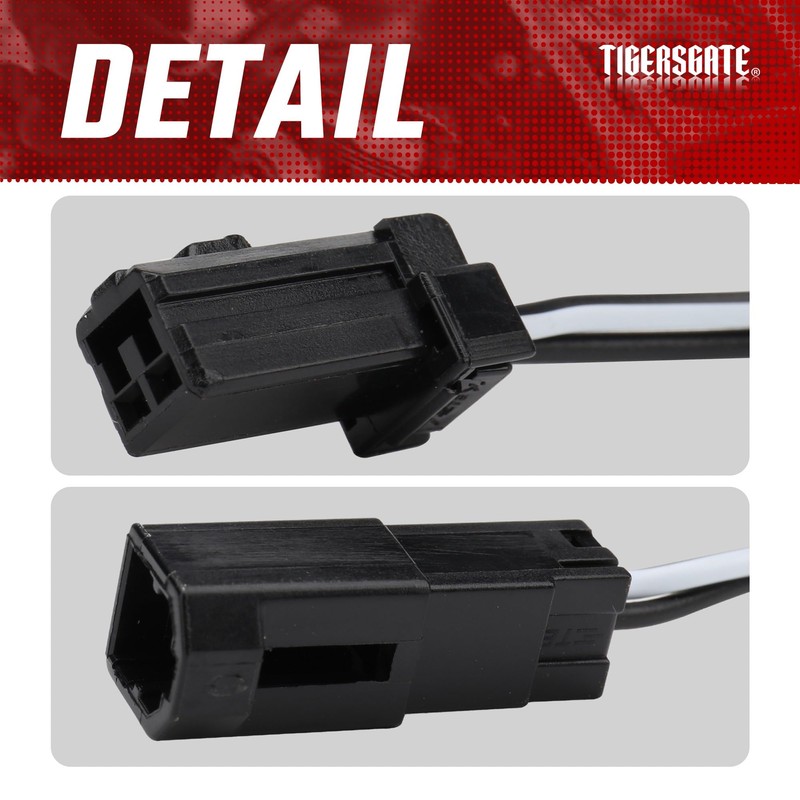 TIGERSGATE 2 Pieces Heated Grips Wire Extension Harness for 2008-2023