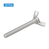 Sourcing Map 20pcs M6-1x50mm Wing Butterfly Screws, 304 Stainless Steel