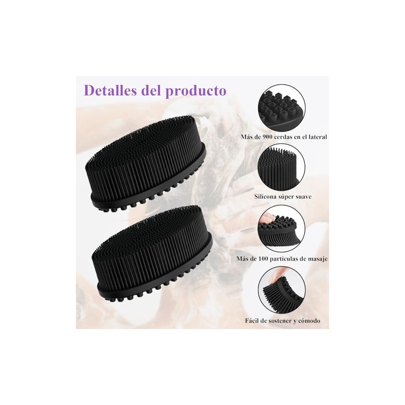 Pcs Cepillo Baño Silicona Corporal Utilizado Bañarse Durable Fácil Limpiar