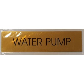 Water Pump- Gold Sign 2X11.75