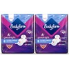 Bodyform Ultra Goodnight Sanitary Towels with Wings, 16 (8 x 2 Packs) Period Pads for Night use, Super Heavy Flow, Cour-V Ultra Night