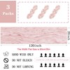 3 Piece 10Ft Cheesecloth Table Runner, Table Decor Romantic Wedding