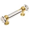 Cosmas 5 Pack 6393BB-C Brushed Brass with Clear Glass Cabinet