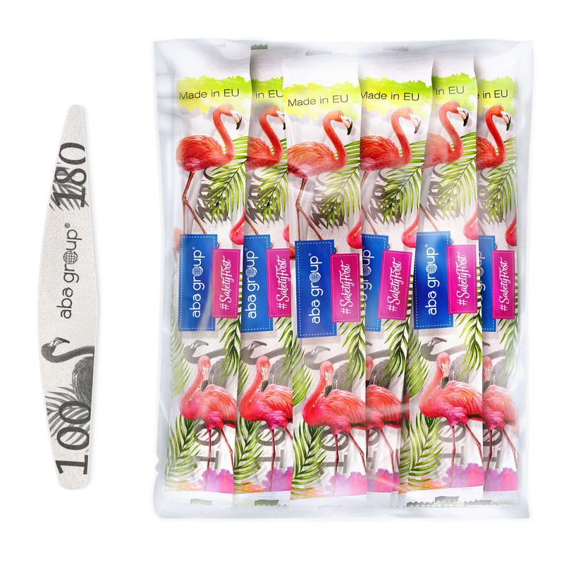 Aba Group Nail Files 100/180 Wings Standard Flamingo Safe Packaging,