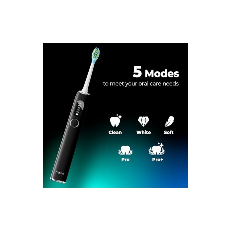 7AM2M Cepillo de dientes eléctrico sónico para adultos y adolescentes,
