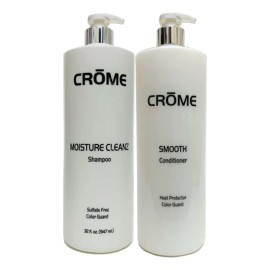 Crome Moisture Cleanz Champú Y Acondicionador Suave 32oz Duo