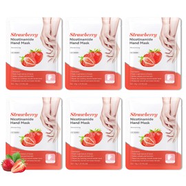 Hydrating Hand Masks, 6PCS Hand Mask Moisturizing Gloves for Men Women, Smooth Long Lasting Soft Exfoliating Hand Peeling Spa Mask Moisturizer Beauty Gift Set for Dry Cracked Rough Dull Hands（F)