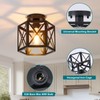XSDeTu 2 Pack Farmhouse Semi Flush Mount Ceiling Light, Industrial