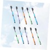 NOLITOY 10pcs Super Soft Bamboo Charcoal Toothbrushes Household for Men