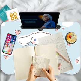 Kawaii Laptop Desk Foldable Kawaii Bed Desk Table Cute Folding Breakfast Tray Portable Lap Standing Desk Notebook Stand Reading Holder for Bed/Couch/Sofa/Floor (Blue)