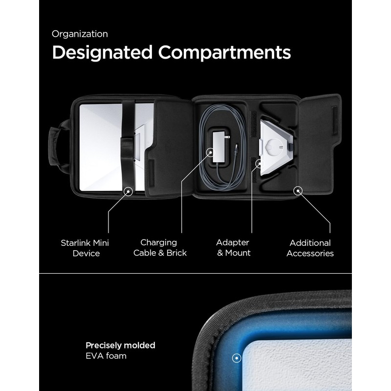 Spigen for Starlink Mini Carrying Case EVA Hard Shell Shockproof