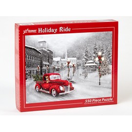 Vermont Christmas Company Holiday Ride Jigsaw Puzzle 550 Piece