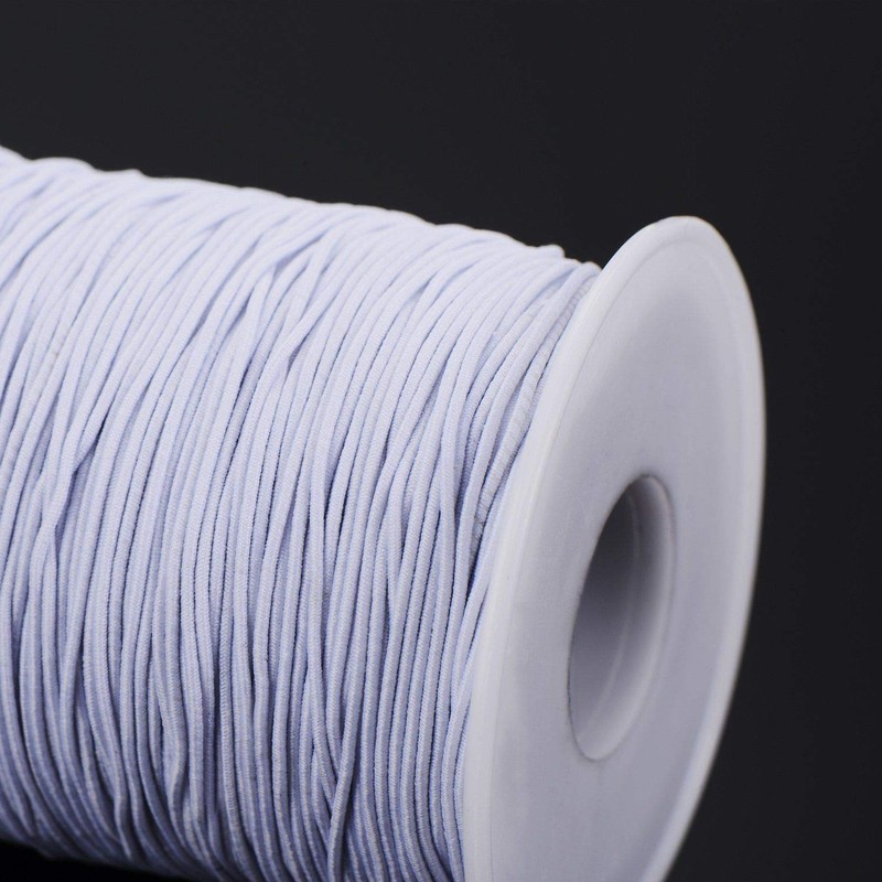 Trimming Shop 1mm Wide White Elastic Sewing Thread for Shirring
