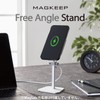 Elecom AMS-DSCHARMSV MagSafe Charger Stand, Telescopic Arm Tabletop Stand, Free