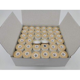 Prewound Bobbin, Card Board, Size L (SA155, Size 9.4), White Color, 144pcs per Box, 75D/2 Polyester, Doublelin,Compatible with Babylock, Barudan, Bernina, Brother, Consew, Singer, Tajima and More