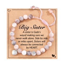 HGDEER Big Sister Gifts for Little Girls, Big Sister Bracelet from Little Sister