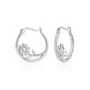 Philip Jones Sterling Silver Daisy Hoop Earrings