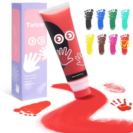 75 ml Non-Toxic Paints DIY Baby Handprint for Newborn Gift Stamp Children, Art Finger Paints for Home School (75 ml Red)