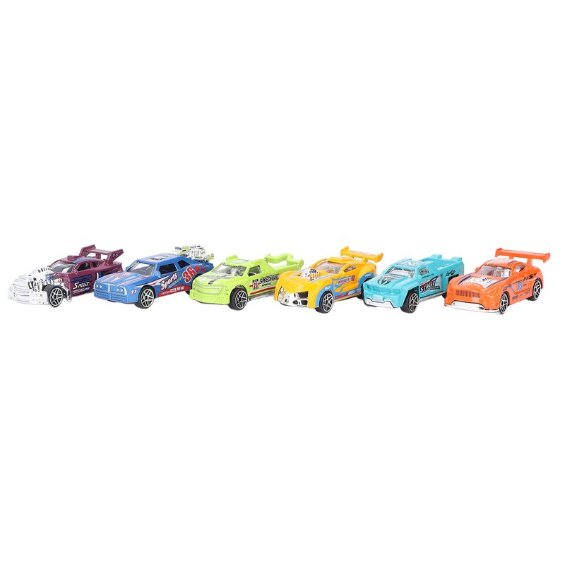 6pcs 1:64 Scale Alloy Racing Cars Set High Simulation Collectible