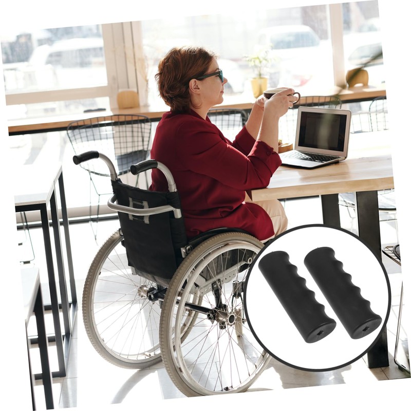Kisangel 2Pcs Handle Protector Skid Wheelchair Tube Grip Walker Handle