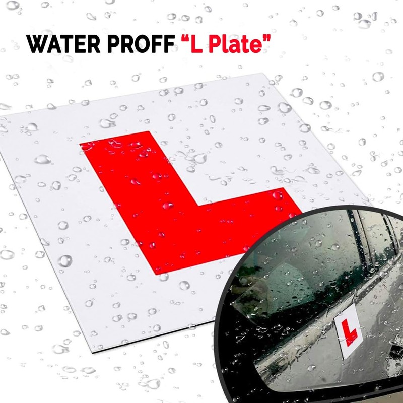 K-MART Extra Strong 2 Pack L Plates Magnetic For Car,