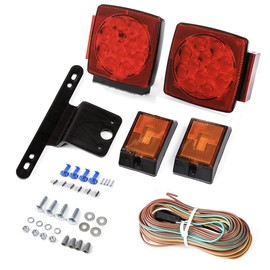 CZC AUTO 12V Submersible LED Trailer Tail Light Kit for Under 80 Inch Boat Utility Waterproof (Trailer light kit)