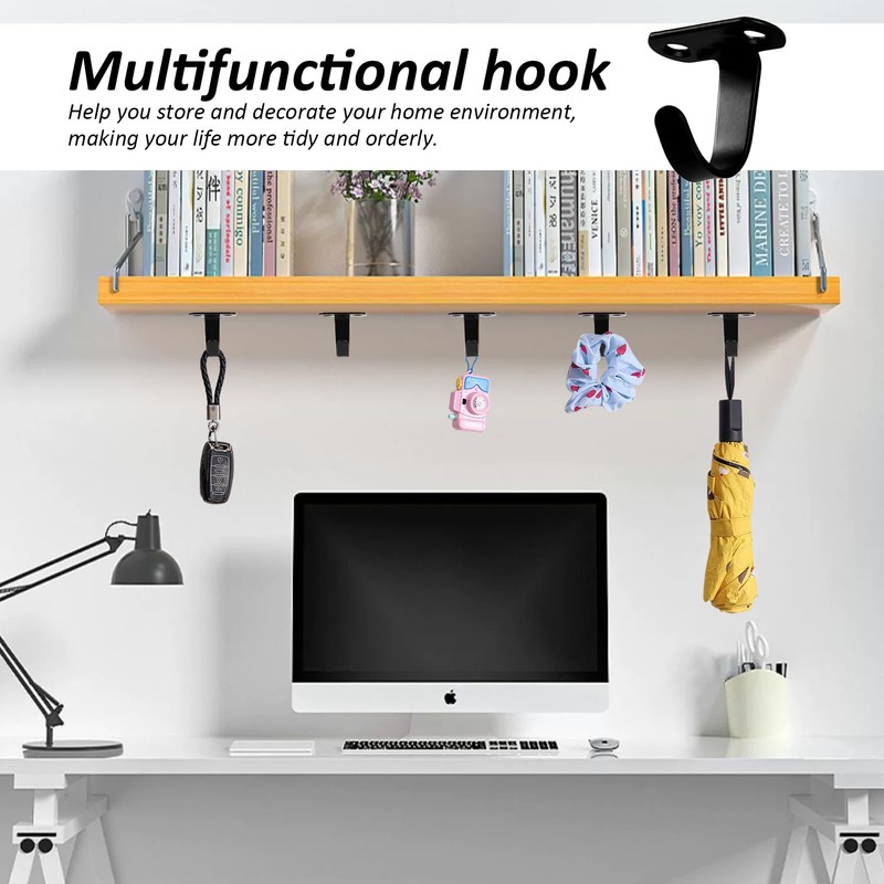 DUINIU 10 PCS Stainless Steel Hooks, Ceiling Hooks, Multifunctional Hooks