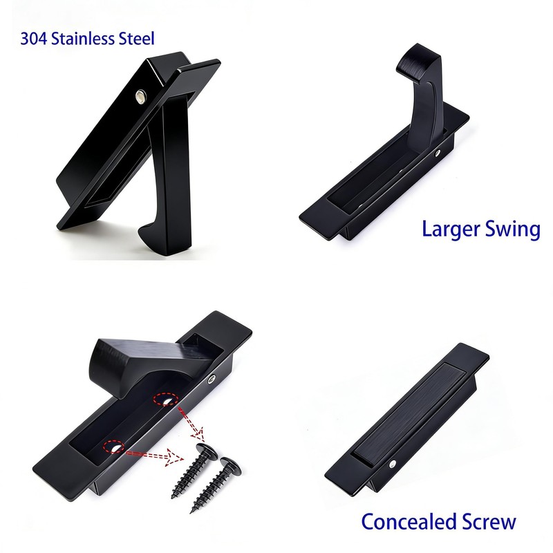 Dontay Pocket Door Handles Edge Pull, Professional Stainless Steel 304,