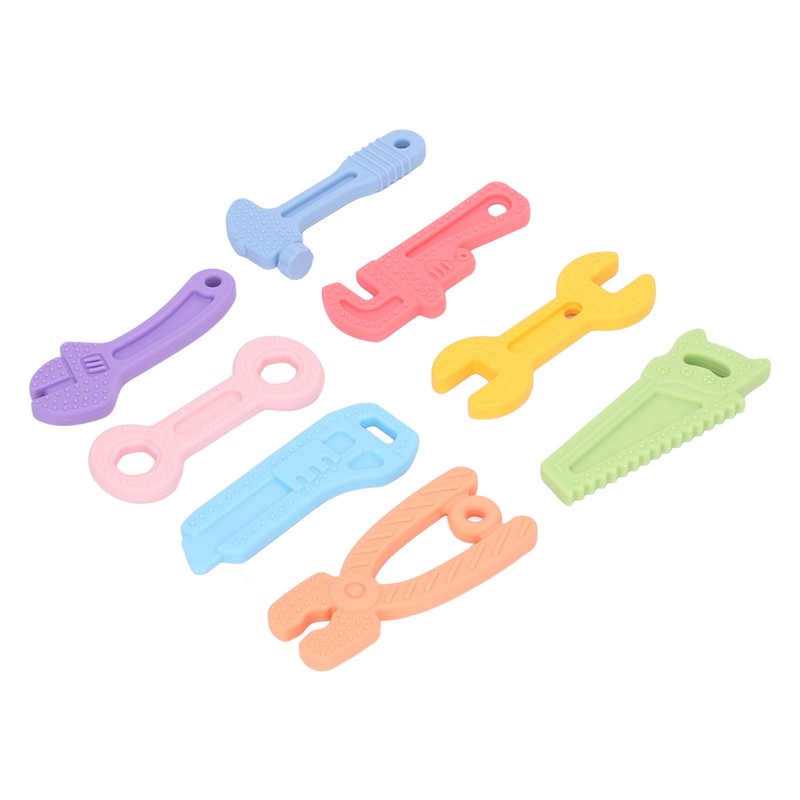 8Pcs Silicone Baby Teether Toys Soothe Babies Sore Gums Soft