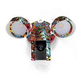 MightySkins Skin Compatible with Ring Floodlight Cam - Acid Trippy | Protective, Durable, and Unique Vinyl Decal wrap Cover | Easy to Apply, Remove, and Change Styles | Made in The USA