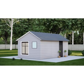 20x12’ Studio Tiny Home Building Plans – Floor Plan, Electrical, Elevations, Roof, Foundation & Construction Details