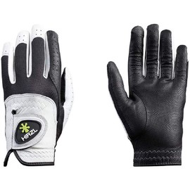 HIRZL Trust Control 2.0 All Weather Mens Golf Glove, White/Black, Kangaroo Leather Palm, Cabretta Leather Backhand, Trusted by Pro’s, Sweat Free, Ultimate Grip, Large, Worn on Left Hand