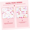 Baluue 5pcs Flatback Pearl Stickers Face Beauty Stickers for Makeup