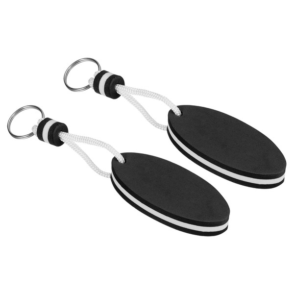 PATIKIL Floating Keychain, 2 Pack Sports Buoy Key Rings Oval
