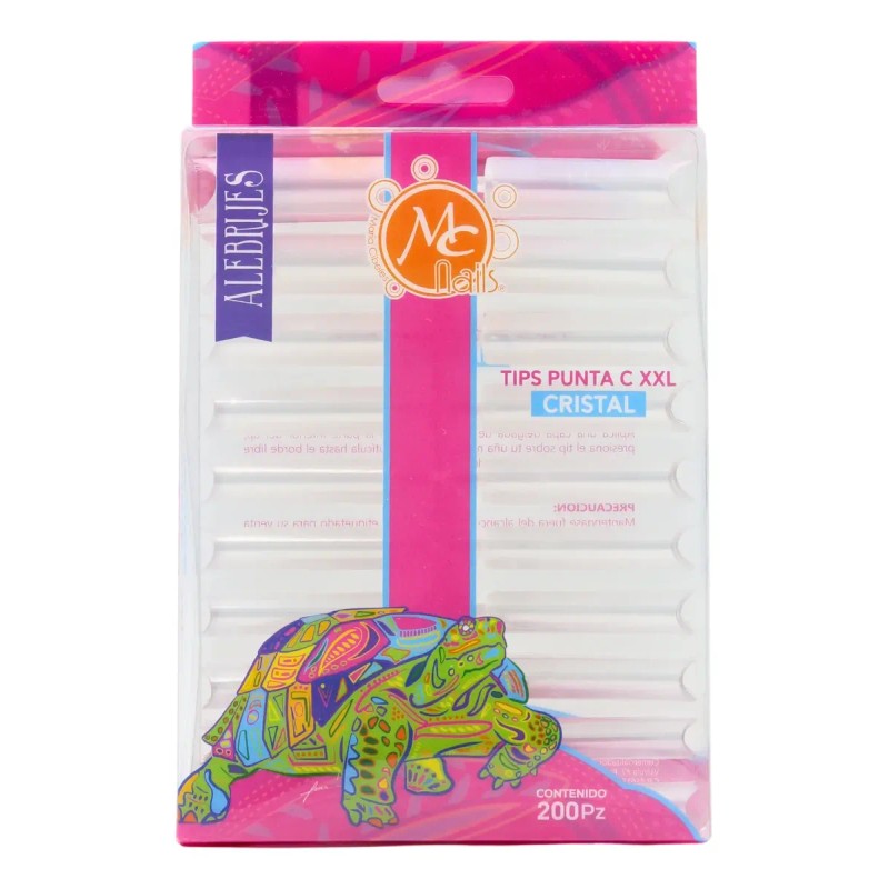 Tips Extralargos Curva C Xxl 200 Pz. Uñas Acrílicas Mc