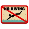 No Diving - Pool Area 9" x 6" Wood Sign