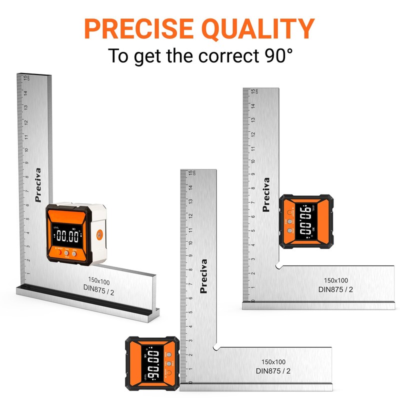 Preciva Engineer's Square 150 x 100 mm Try Square 90°