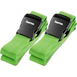 Hama Luggage Strap - Strap for securely locking luggage for Travel, 5 x 200 cm Grün / 2er Pack