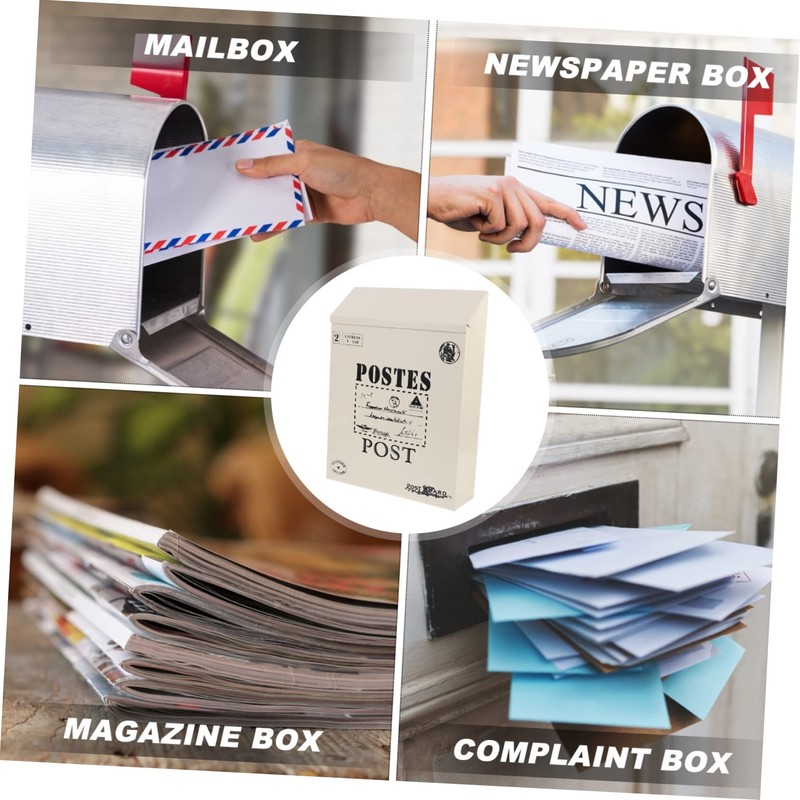 Levemolo Vintage Mailbox Wall Mount Retro Letter Box Lock Suggestion