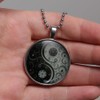 Feilok Classic Yin Yang Pattern Luminous Pendant Necklace, Blue Emitting