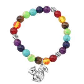 WSNANG Squirrel Bracelet for Women - Nature Lover Gift, Squirrel Jewelry, Inspirational Gift for Friend (Always Squirrel C-Br, Alloy)