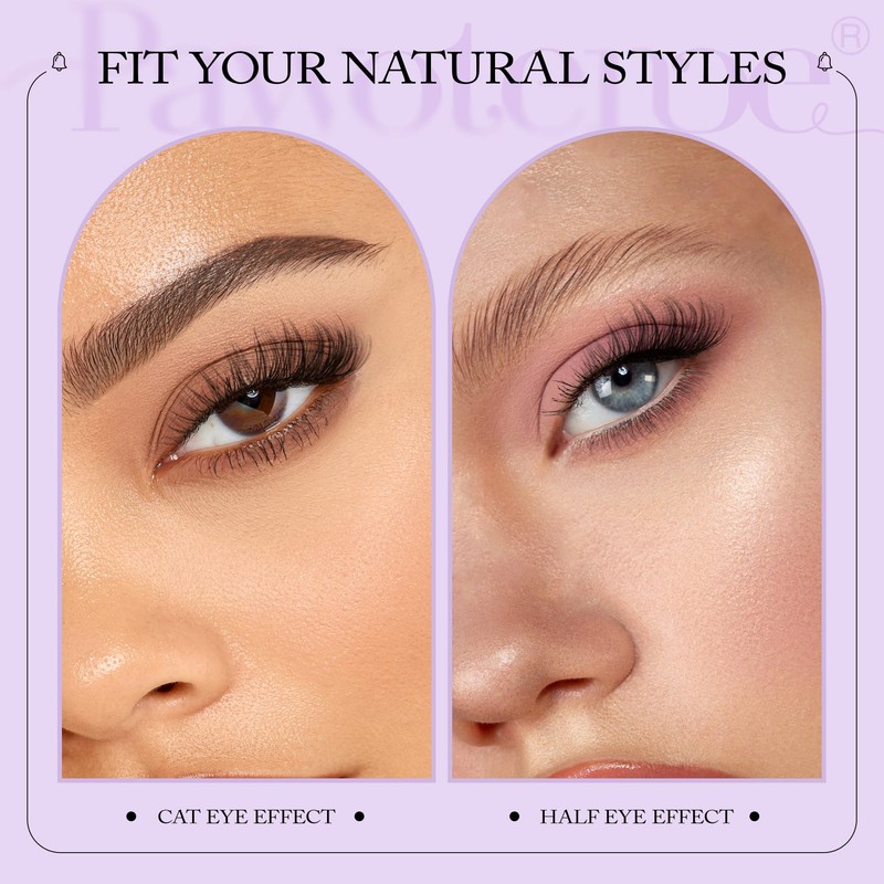 Pawotence Wispy Lash Clusters Kit Cat Eye Lash Extension Kit