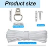 30M x 2mm Picture Hanging Cord, White Strong Nylon Picture